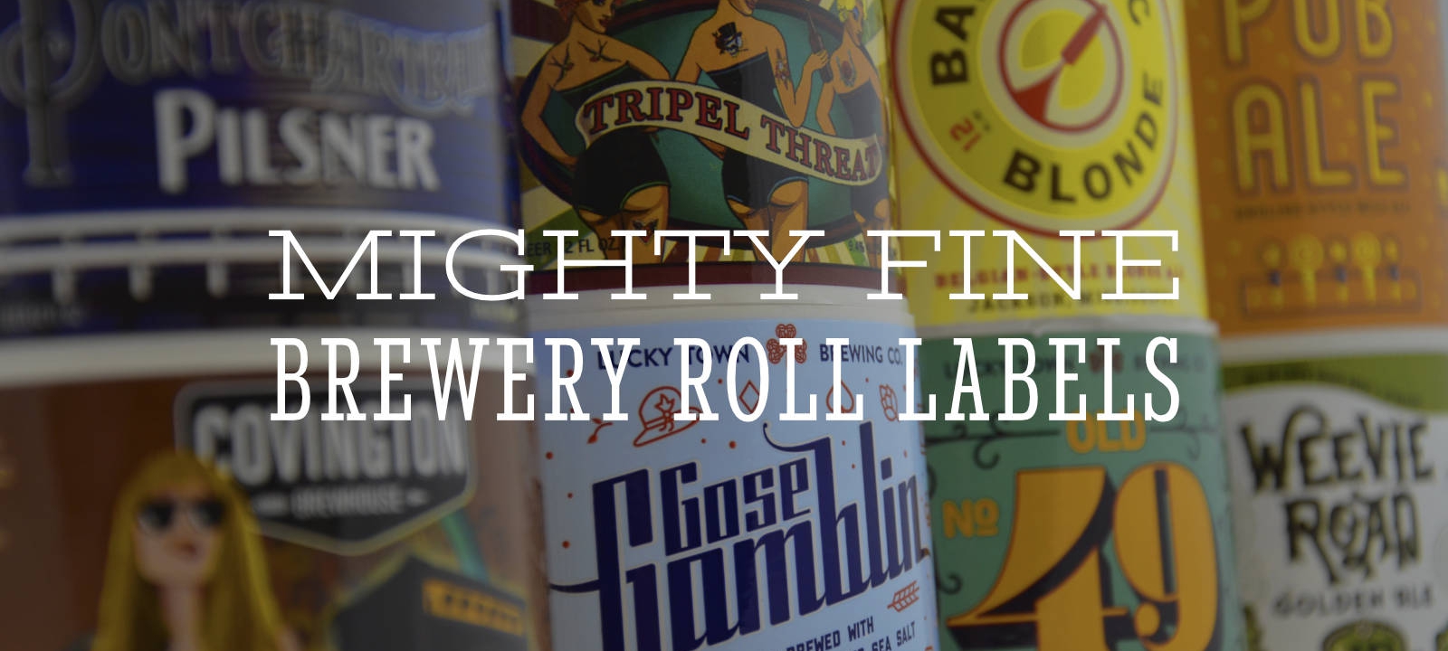 Mighty fine brewery roll labels